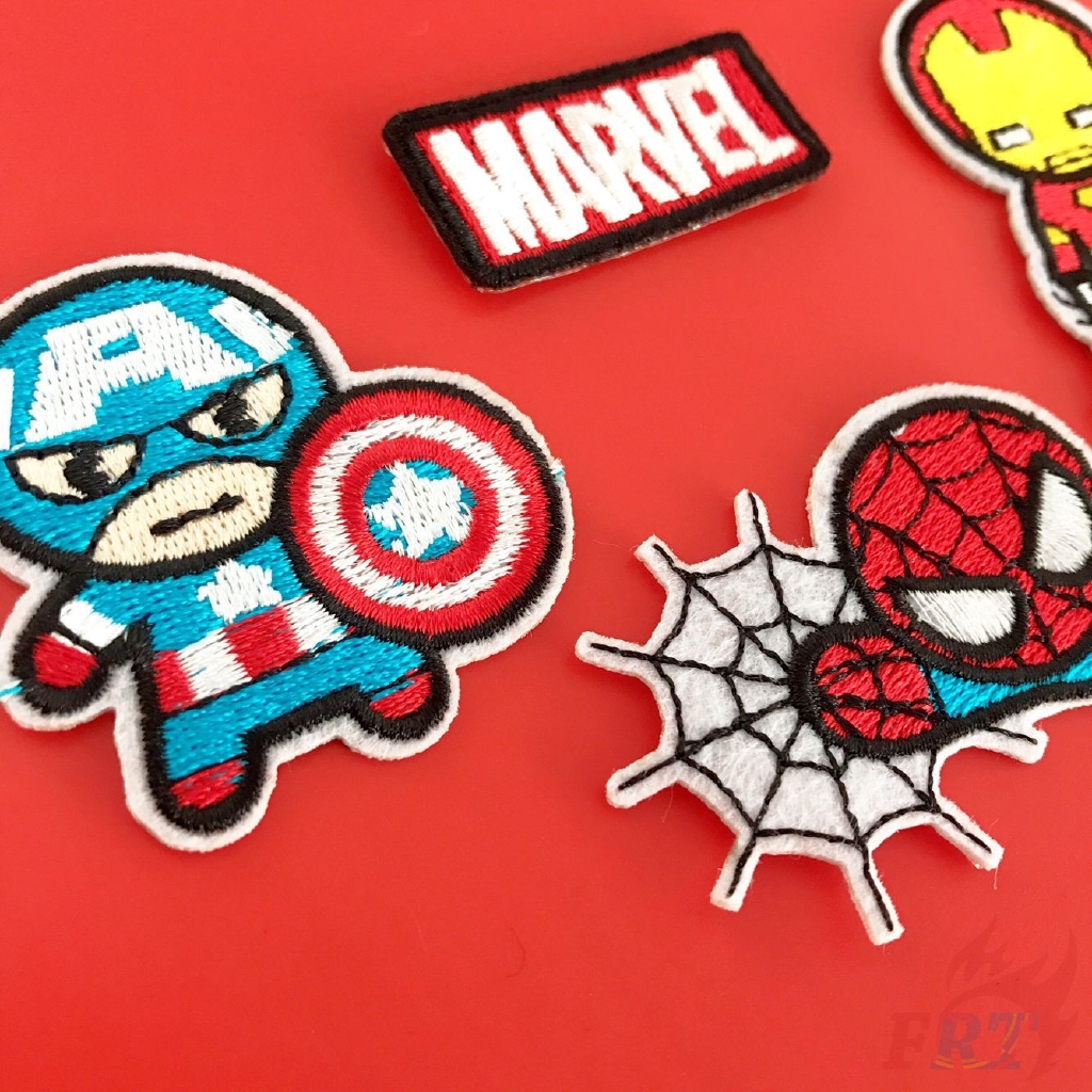 Miếng dán ủi trang trí quần áo DIY hoạ tiết chủ đề nhân vật Marvel