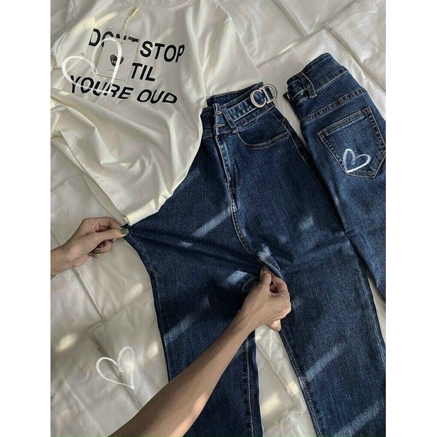 Quần jean dài co giãn
