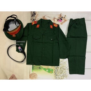[Ảnh thật] Set Quần áo bộ đội cho bé đầy đủ phụ kiện