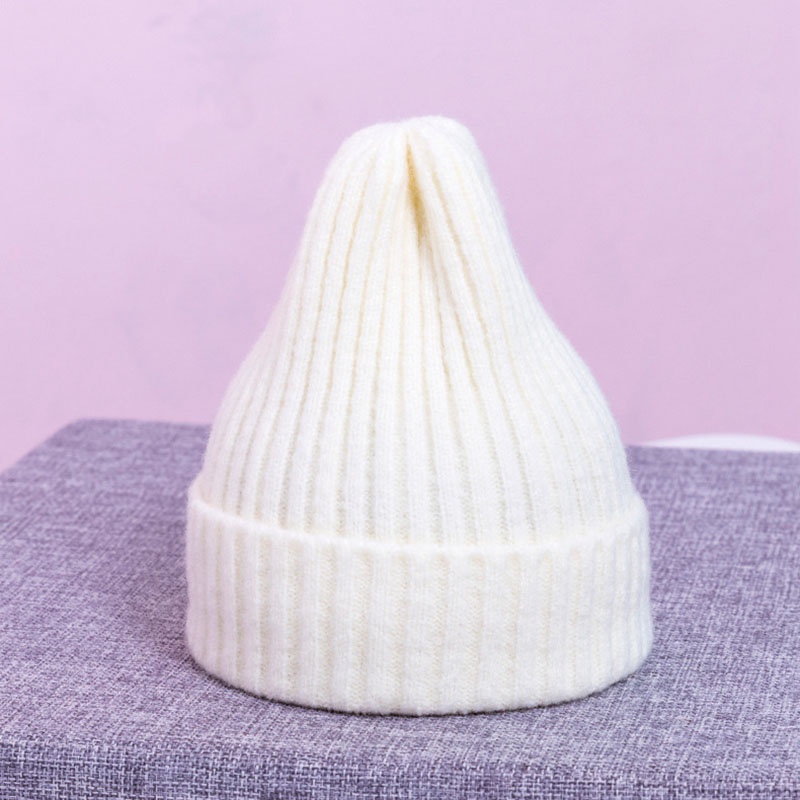 Mũ Beanie Màu Trơn Mềm Mại Giữ Ấm Tai Chống Gió Mùa Thu Đông Bảo Vệ Cho Bé t6-36 Tháng Tuổi