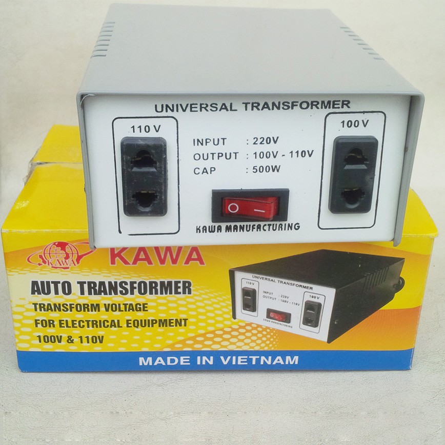 Ổn áp 500W chuyển điện 220V sang điện 100V - 110V dùng thiết bị Nhật nội địa