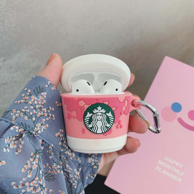 Vỏ Tpu Hình Ly Starbucks Màu Hồng Bảo Vệ Hộp Tai Nghe compatible AirPods3 compatible AirPods3 compatible AirPods3 2021