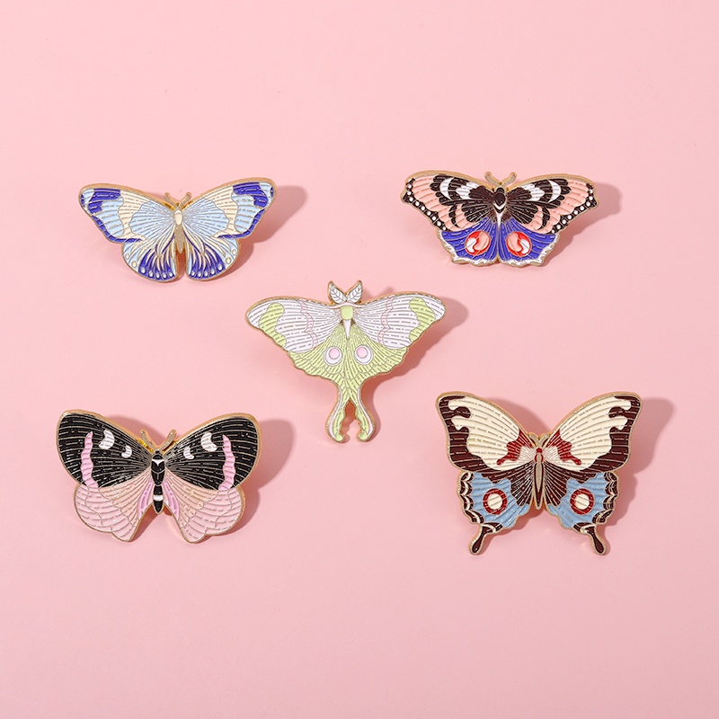 Ghim cài áo QIHE JEWELRY hình bướm tùy chọn màu sắc thời trang cho bạn bè