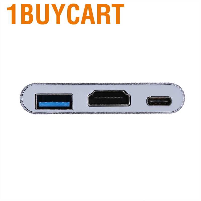 1buycart 3 in 1 USB 3.1 Type C to HDMI adapter 3.0 multiport  male connector Ultra-t