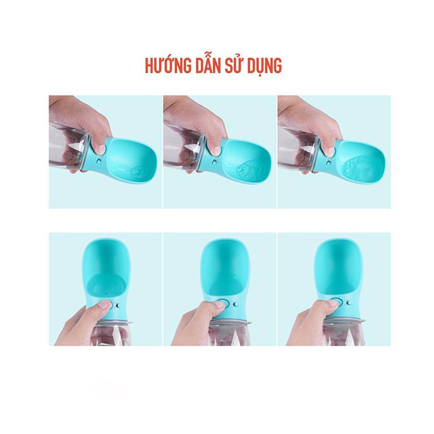 Bình Nước Cầm Tay Cho Chó Mèo PB+ 350ml