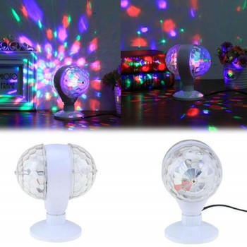 ĐÈN LED XOAY 2 ĐẦU TRANG TRÍ ĐỔI MÀU CÓ CHÂN ĐẾ