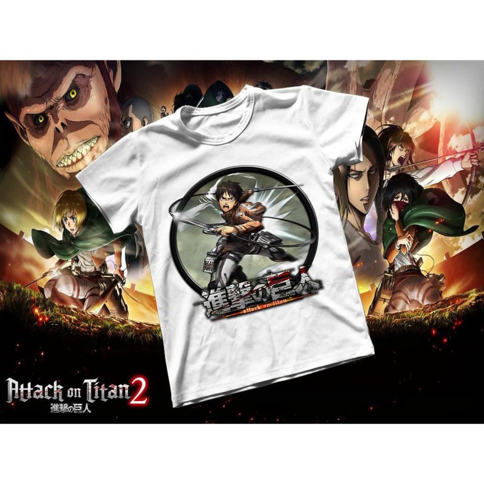 (SALE 50%) Áo thun Cotton Unisex - Anime - Attack on Titan - Eren Jeager