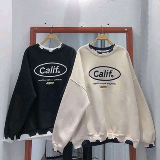 Áo nỉ sweater nữ form rộng vải nỉ bông dày dặn