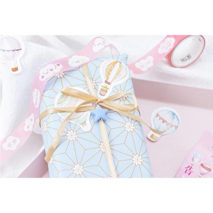 Bộ 46 Sticker Hàn Quốc hình Khinh Khí Cầu dán trang trí E31