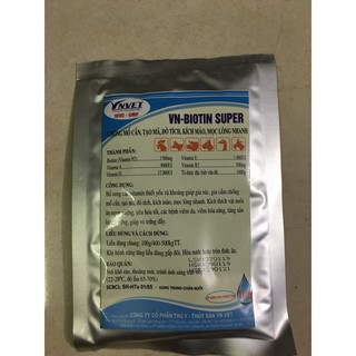 Biotin  Chống cắn mổ, kích thích mọc lông (100gam) dùng cho chó, mèo, gia súc, gia cầm