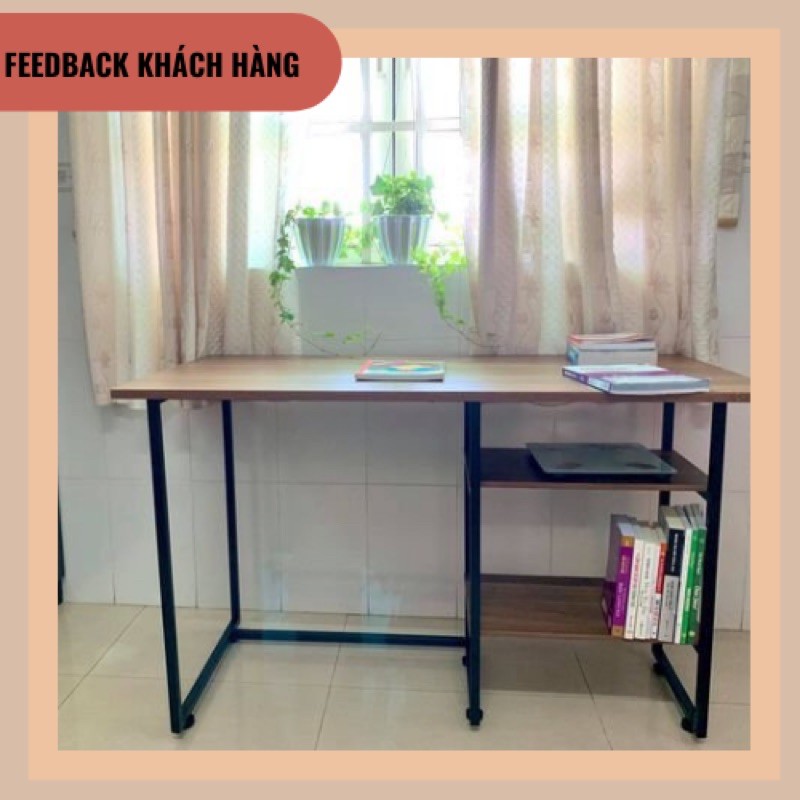 Bàn Học, Làm Việc MODESK Chịu Lực Tốt, Gỗ MFC An Cường phủ Laminate &amp; Khung Sắt Sơn Tĩnh Điện (120x60x75cm)