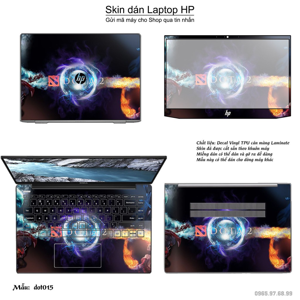 Skin dán Laptop HP in hình Dota 2 _nhiều mẫu 3 (inbox mã máy cho Shop)