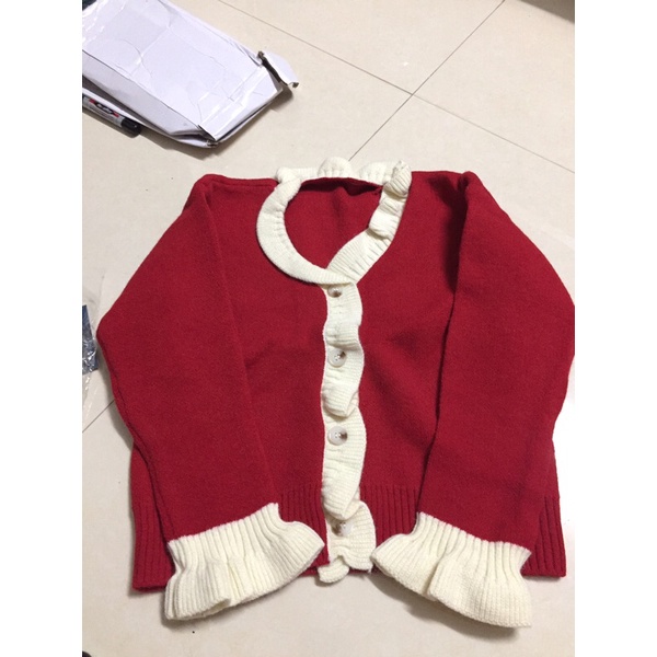 OD | ảnh thật cuối Áo Khoác Cardigan Nữ Phối Màu