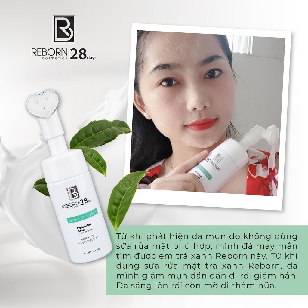 Sữa rửa mặt trà xanh Reborn – Mỹ