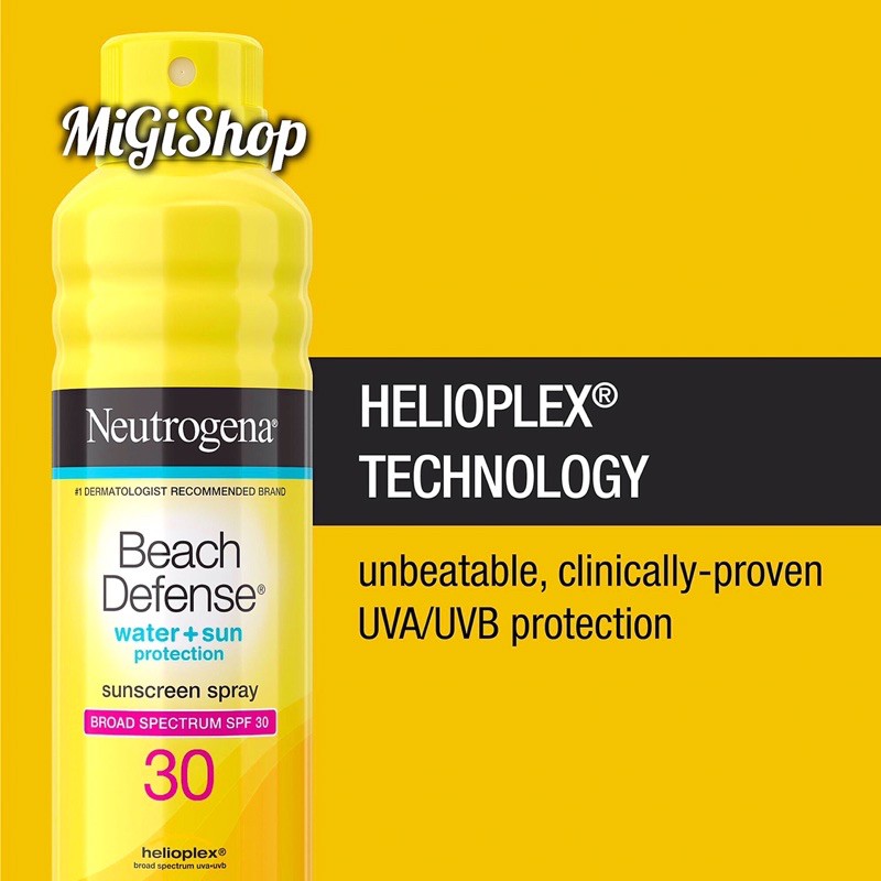 [Hàng Mỹ] Xịt Chống Nắng Đi Biển Neutrogena Beach Defense Sunscreen Spray