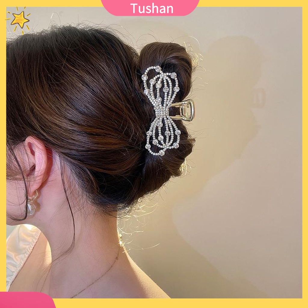 Kẹp Tóc Nơ Đính Ngọc Trai Giả Phong Cách Hàn Quốc