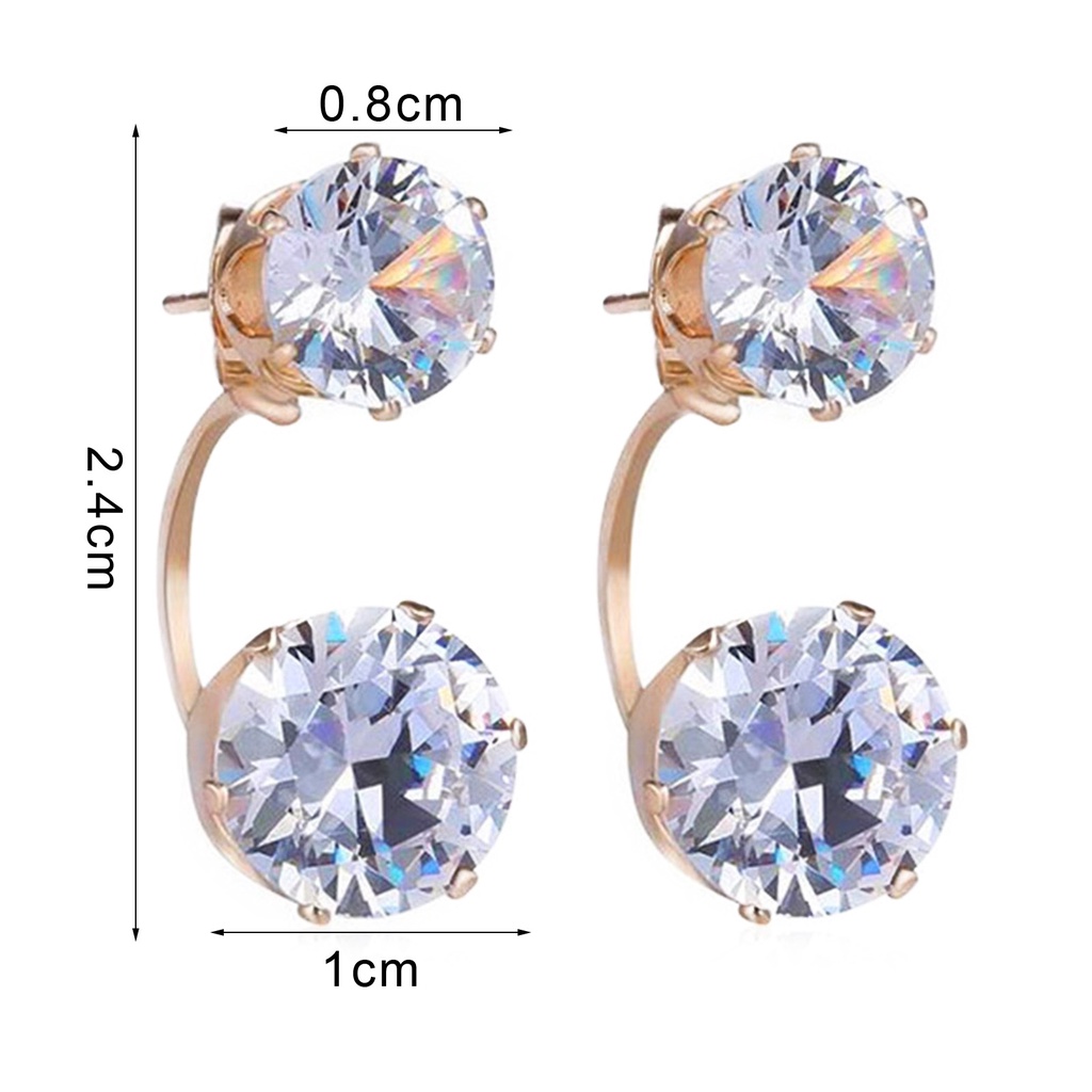 Cặp khuyên tai đính đá nhân tạo thời trang cá tính cho nữ