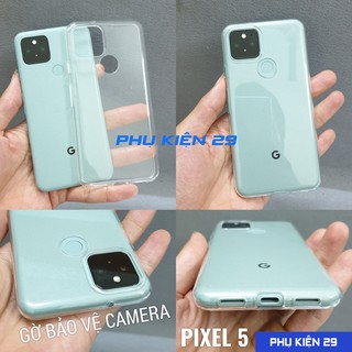[Google Pixel 5/ 5A 5G] Ốp lưng silicon dẻo trong cao cấp