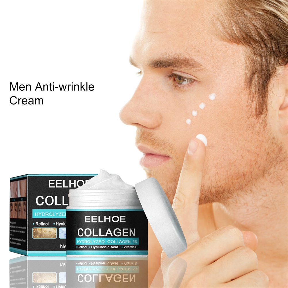 ✅COD EELHOE Kem Dưỡng Ẩm Mặt Chống Nhăn Chống Lão Hóa Da Mặt Làm Săn Chắc, Kem Chống Nhăn Collagen Retinol Hyaluronic Acid Chăm Sóc Da Cho Nam