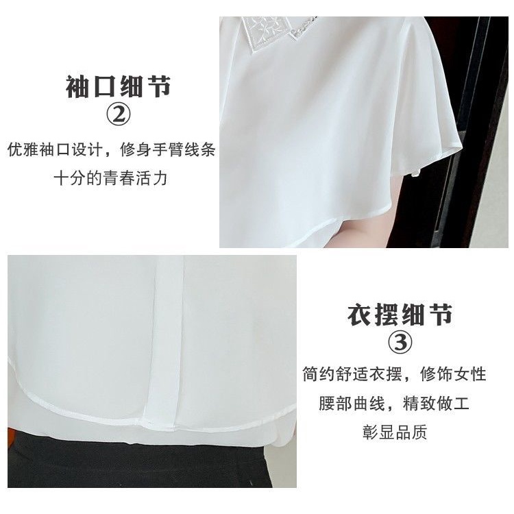 Áo Sơ Mi Voan Tay Ngắn Thời Trang Dành Cho Nữ