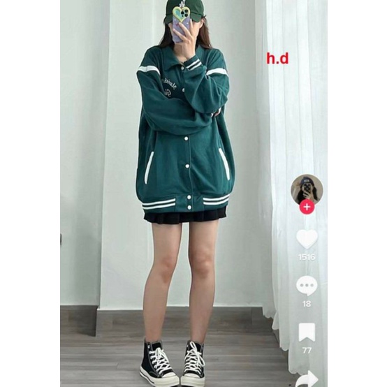 Áo bomber Jacket Cầu Vồng kiểu dáng unisex; chất nỉ cottonphong cách Hàn Quốc; khoác ngoài thu đông chống nắng