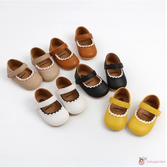 Giày búp bê chất liệu da PU mềm chống trượt thời trang dễ thương cho bé gái