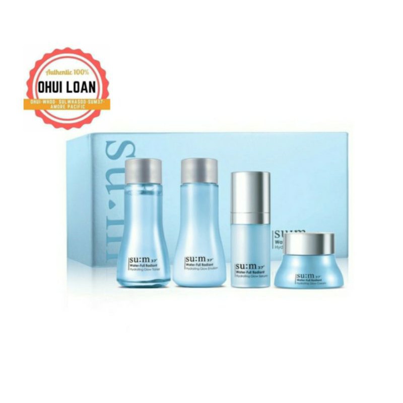 Set giảm nám sum37 thâm sạm làm trắng da chiếc xuất ngọc trai hydrating 4 món