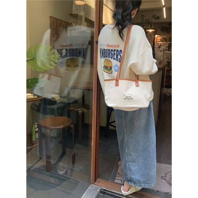 Xiaozhainv Áo sweatshirt tay dài dáng rộng phong cách Hàn Quốc thời trang trẻ trung cho nữ | BigBuy360 - bigbuy360.vn
