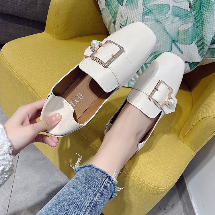 Giày Lười Đế Bằng Đính Ngọc Trai Xinh Xắn Dành Cho Nữ | BigBuy360 - bigbuy360.vn