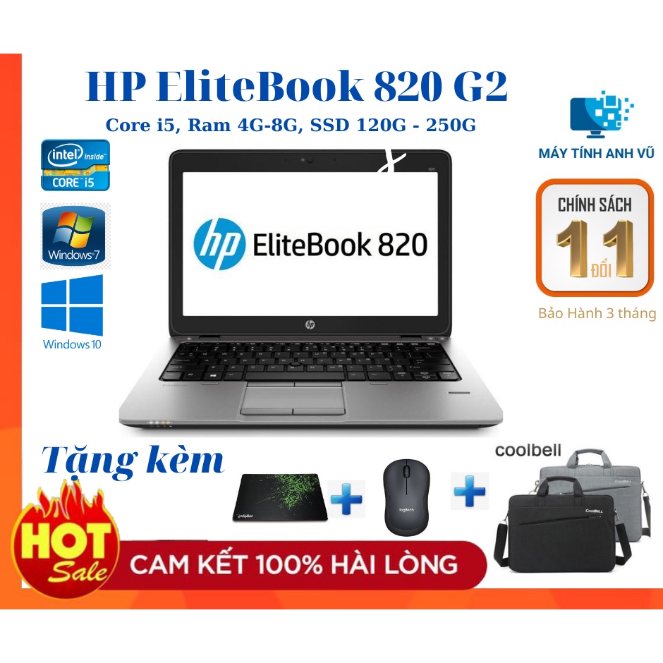 Laptop HP 820 G2 Core i5 màn hình 12,5 inch nhỏ gọn