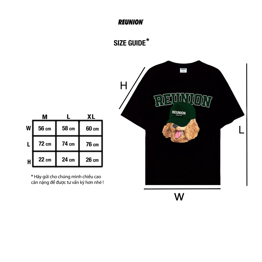 REU Áo Thun Tay Lỡ Nam Nữ REUNION BEST-FRIEND