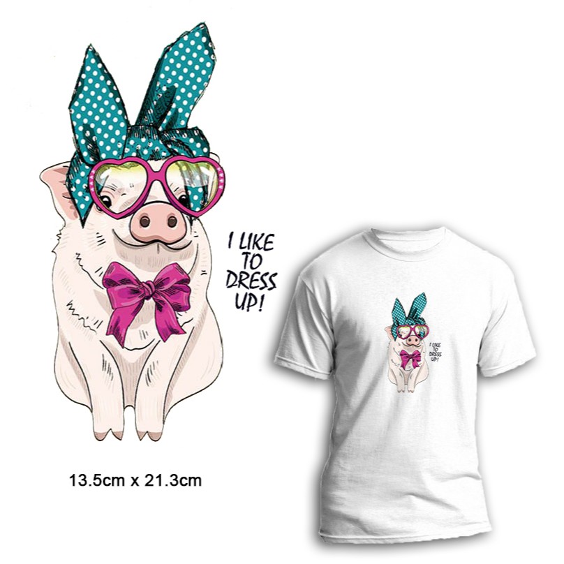 Miếng ủi truyền nhiệt offset dán quần áo hình I LIKE TO DRESS UP!