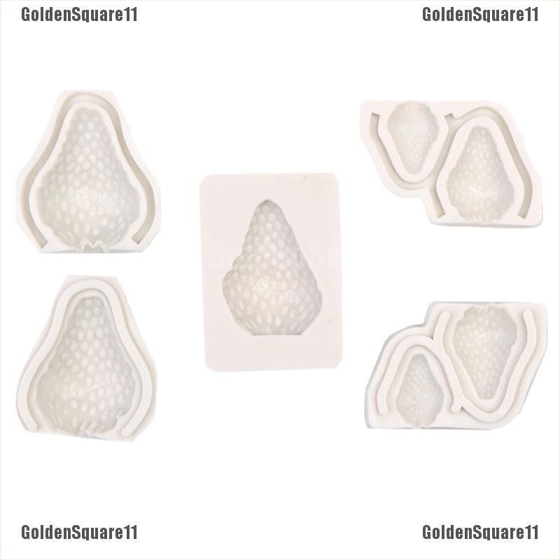 Khuôn Silicone Tạo Hình Trái Dâu Trang Trí Bánh Kem