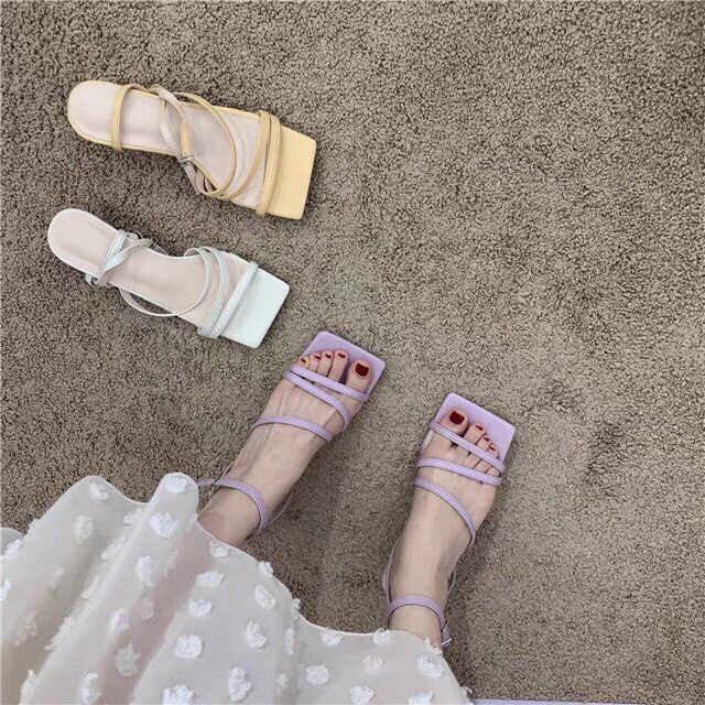 Giày sandal quai mảnh 4 cm nữ tính