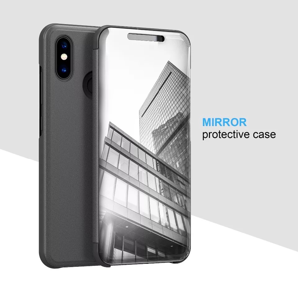 Xiaomi Redmi Note7 Note8 Note5 Note5A Note4X Case Clear View Smart Mirror Flip Stand Case