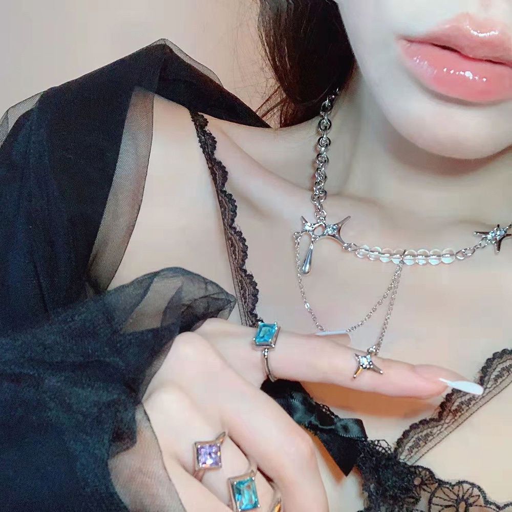 Vòng cổ Mặt Hình Giọt Nước Phong Cách Thời Trang Cho Nữ