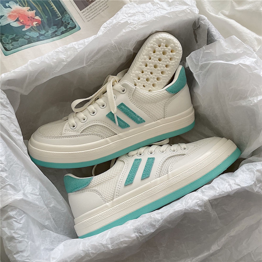 Giày Thể Thao Phối Lưới Thoáng Khí Phong Cách Retro Cho Nữ Size 35-40 2 Kiểu