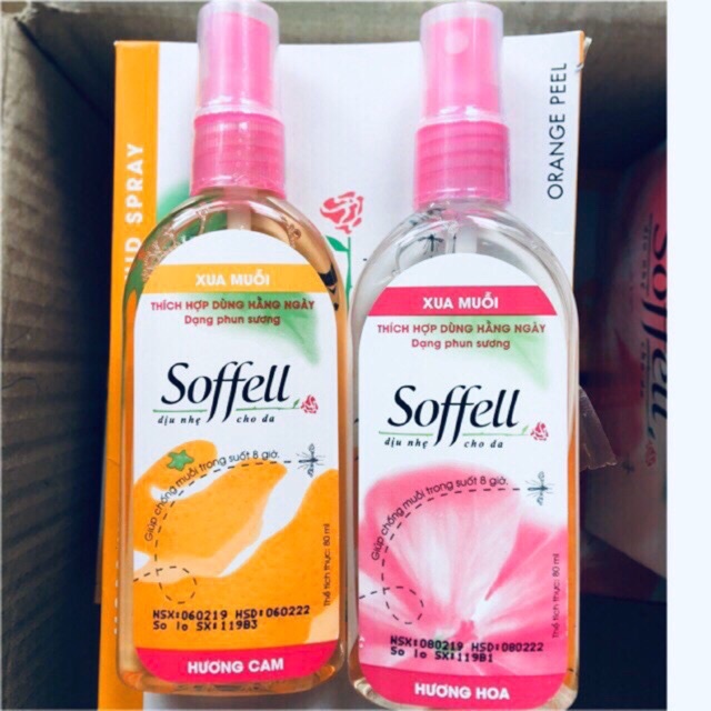 Xịt muỗi Soffell thơm ngát (Chai 30ml80ml)
