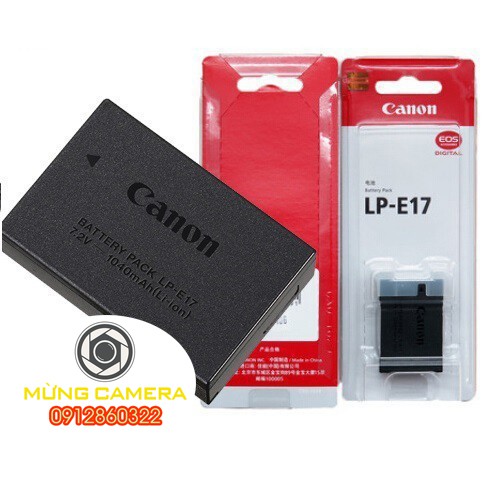 Pin Canon LP E17 sử dụng cho Canon 750D, 760D, 800D, KISS X8I, REBEL T6S, T6I, EOS M3, M6