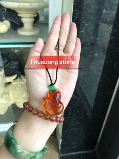 Mặt dây hồ ly thạch anh lưu ly