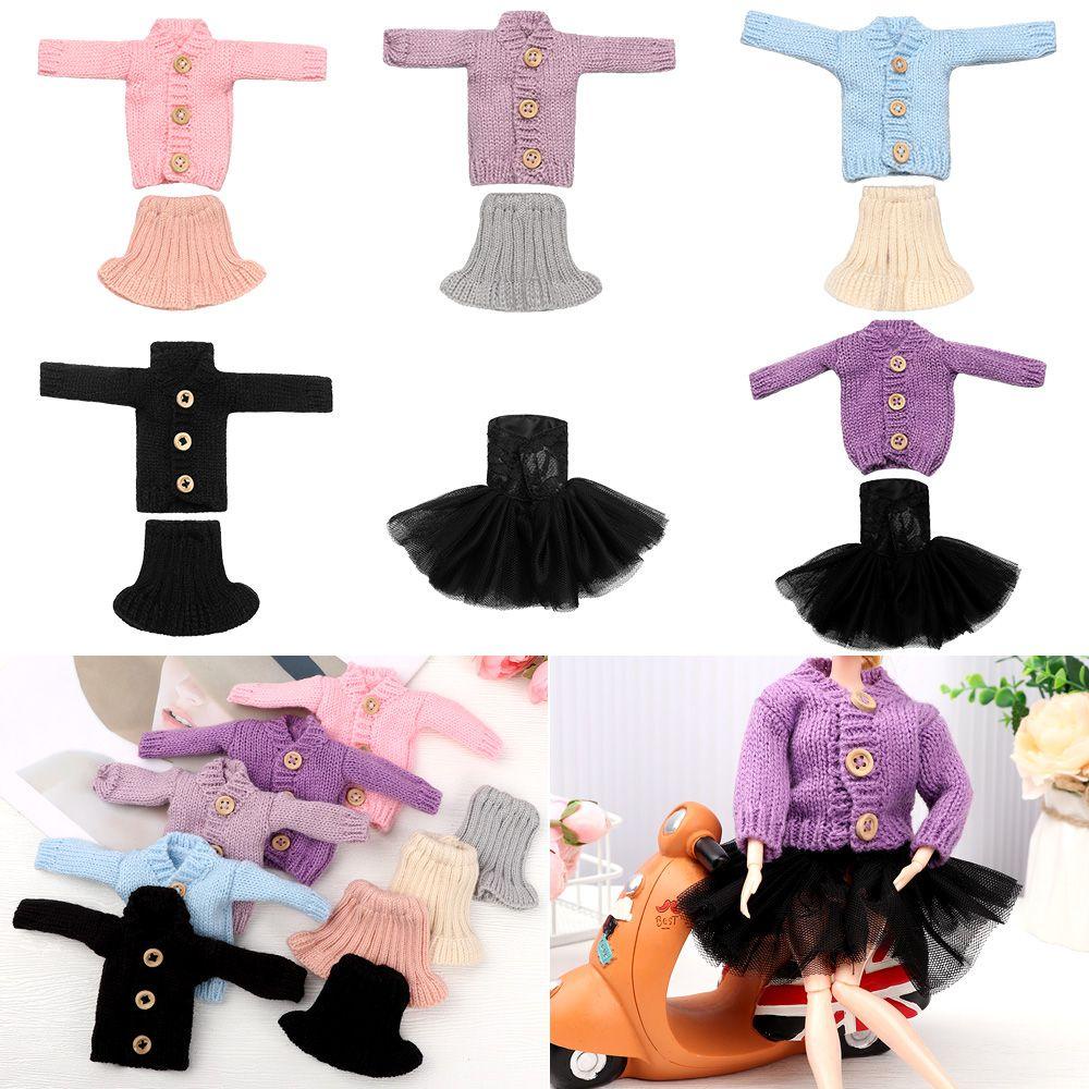 RAINBOW 1 Bộ Áo Len Dệt Kim Thủ Công Nhiều Màu Sắc Giản Dị