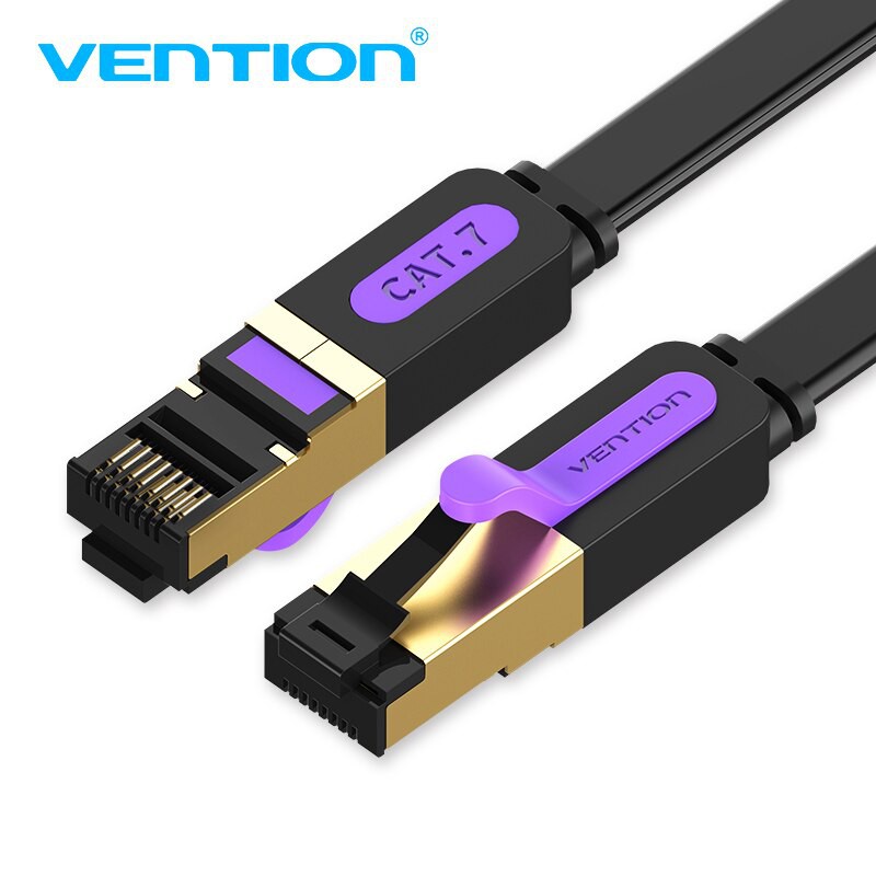 Dây cáp mạng Cat7 Vention dạng dẹt, bấm sẵn 2 đầu, hỗ trợ tốc độ tối đa 10Gbps