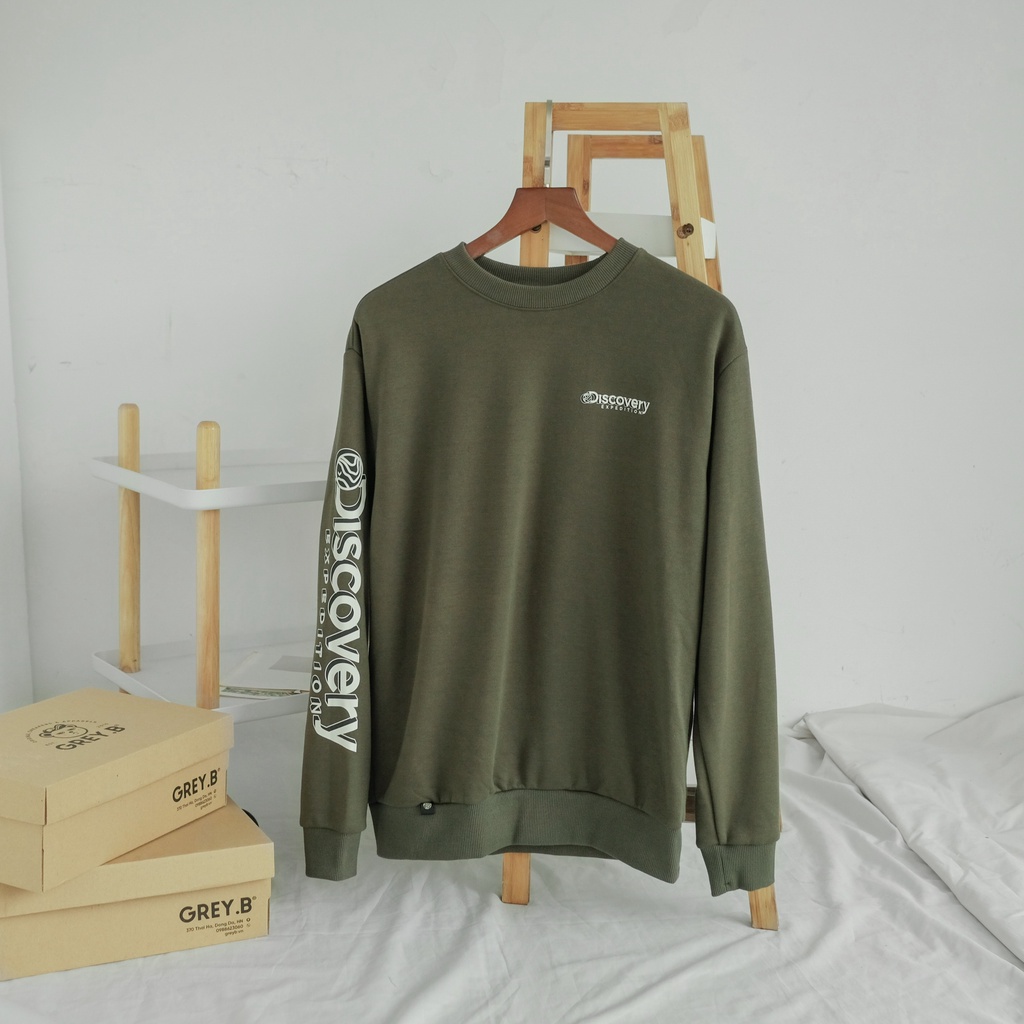 Áo Sweater Discovery Nỉ In Logo Nổi Phong Cách Hàn Quốc Nhiều Màu | BigBuy360 - bigbuy360.vn