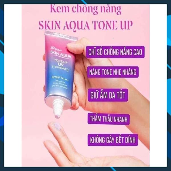Kem chống nắng Skin Aqua Tone up UV SPF 50+ PA++++ Nhật Bản - Tuýp 80gr