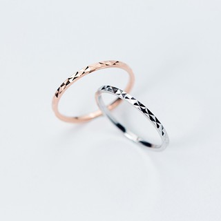 Nhẫn bạc nhẫn nữ bạc s925 tròn trơn kim tuyến lấp lánh có size Cá jewelry