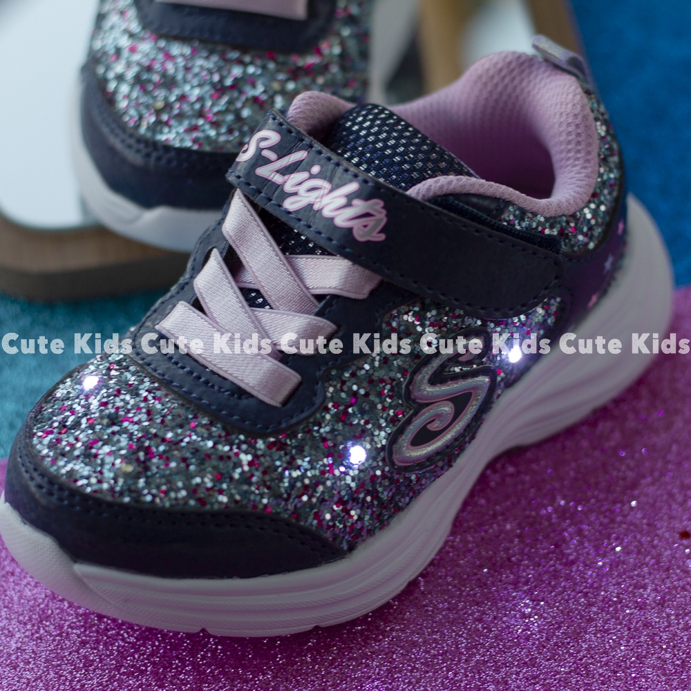 Giày Skechers blue đốm - blue S.light