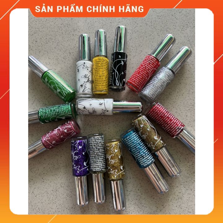 SƠN VẼ CỌ NÉT ELITE (Nắp Xi) - 10ml ( đủ màu )nét cọ mảnh vẽ sắc nét chất sơn vẽ không bị lem -dùng chon salon nail