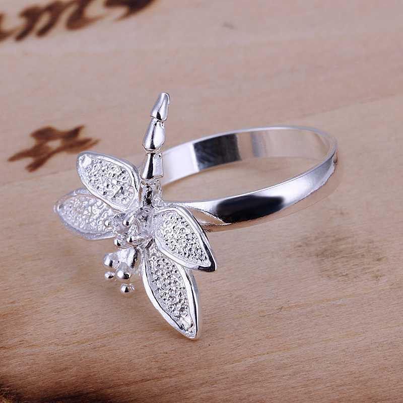 Aifei Jewellery Women Ring Bamboo Raft Mosaic Diamond 925 Sterling Silver R1305