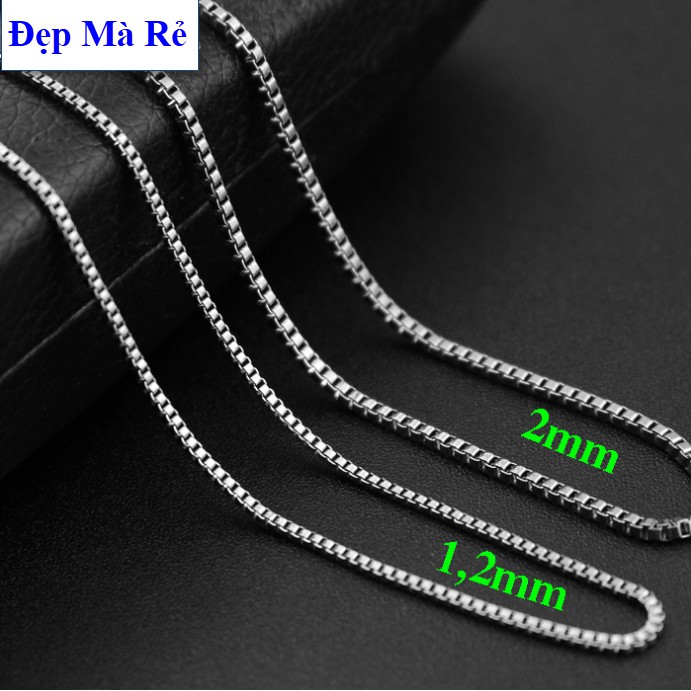 Dây chuyền bé trai Titan màu vàng kiểu ô vuông chữ nhật - An toàn cho trẻ - Cam kết 1 đổi 1 nếu hoen, gỉ sét
