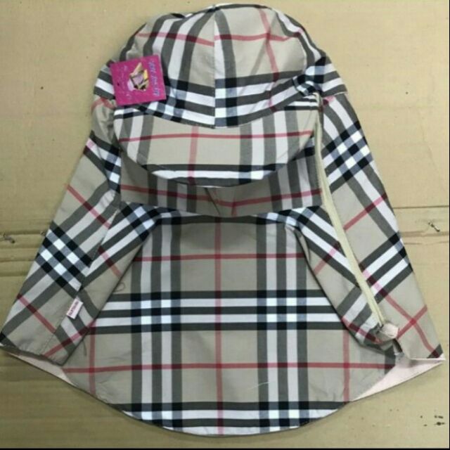 Khẩu trang nón vành sọc dây kéo cao cấp